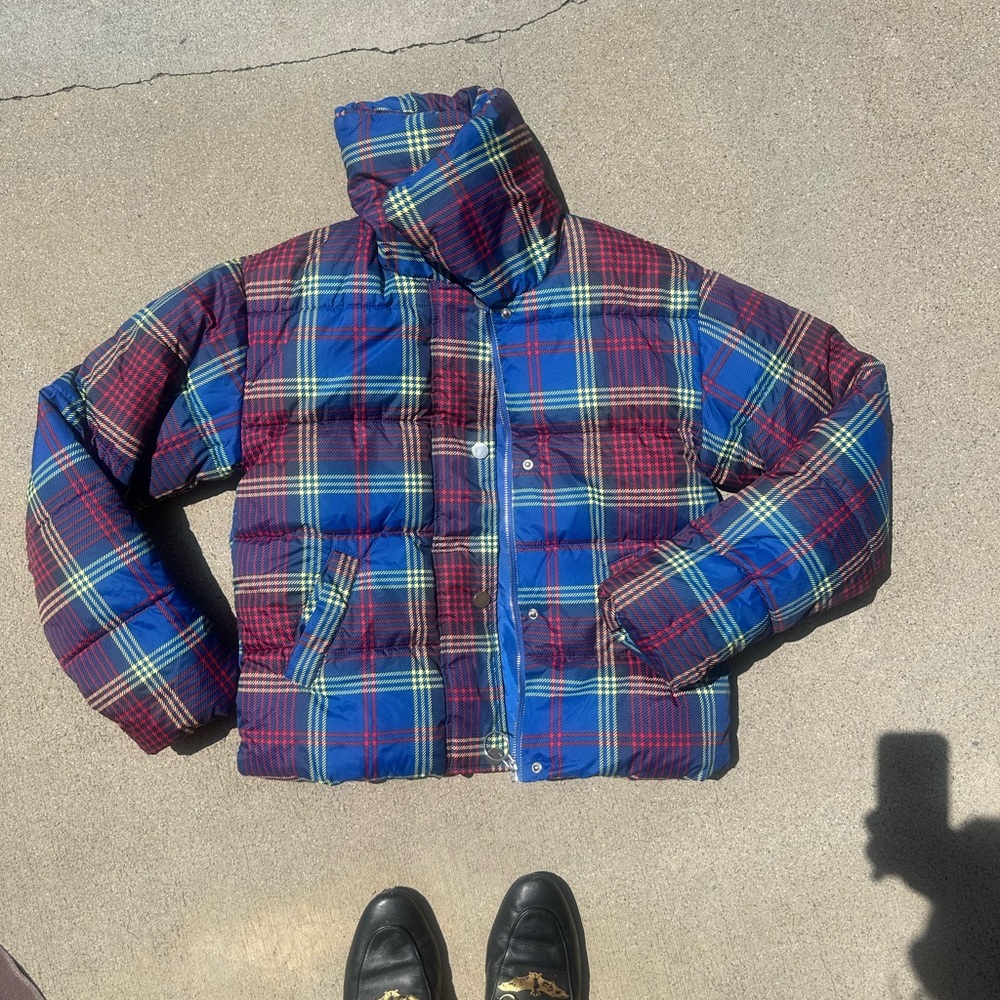 Forever 21 Multicolor Plaid Puffer Jacket